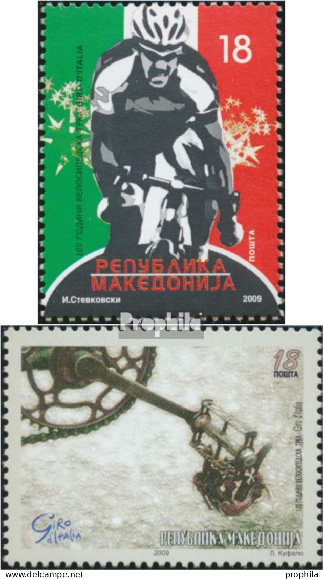 Makedonien 515-516 (kompl.Ausg.) Postfrisch 2009 RadrennenGiro DItalia - Makedonien