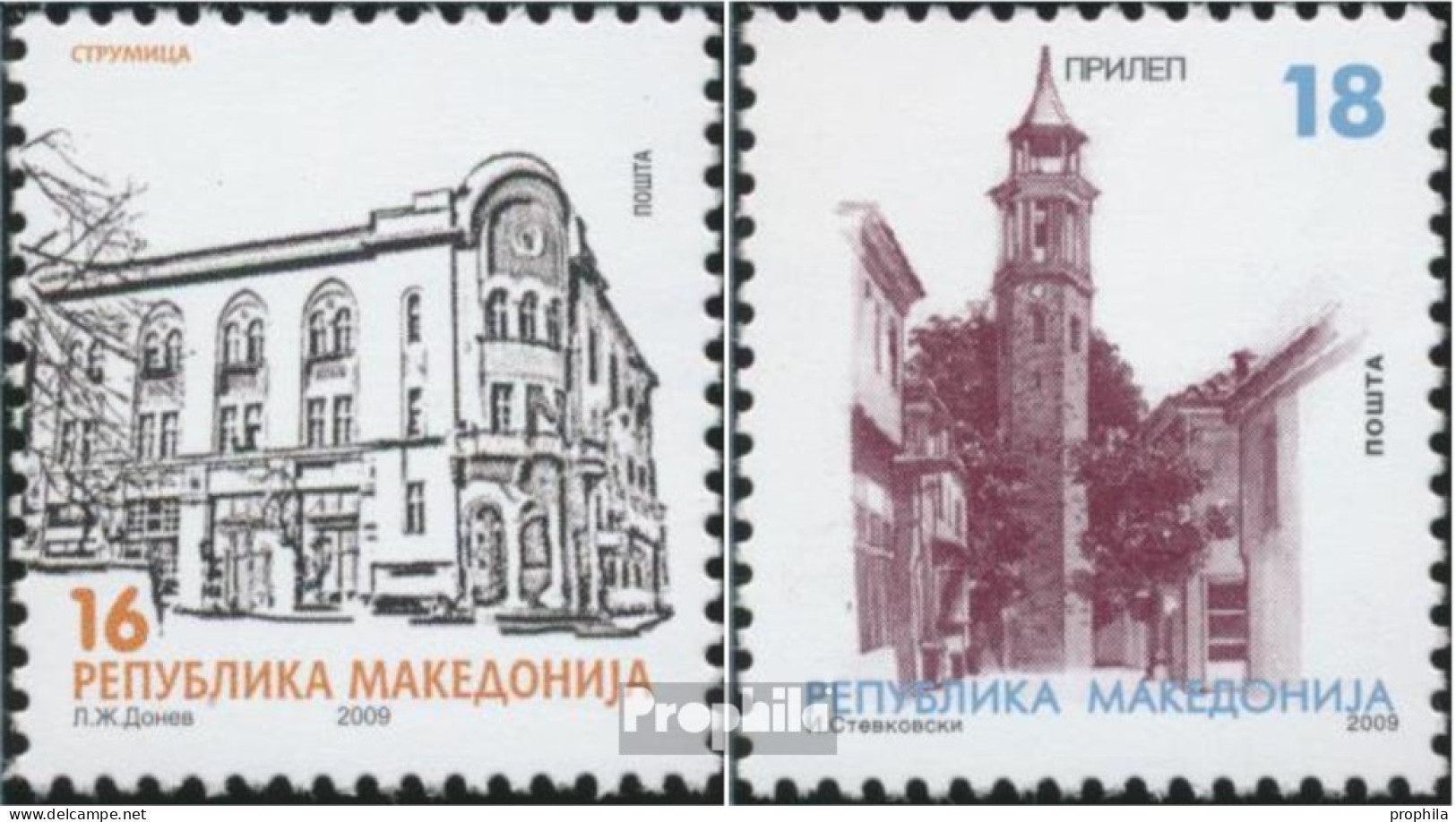 Makedonien 512-513 (kompl.Ausg.) Postfrisch 2009 Freimarken - Stadtansichten - Macedonië