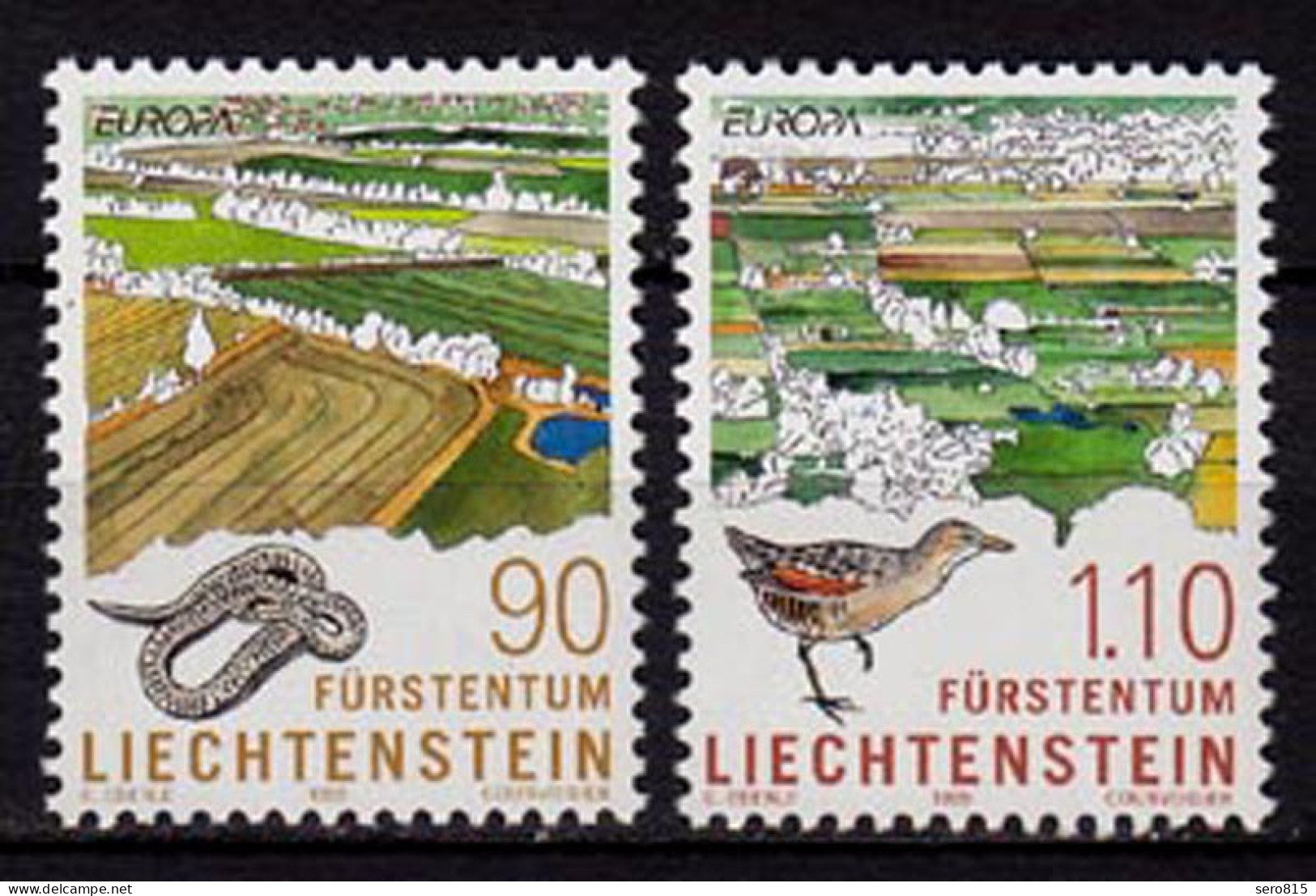 Liechtenstein Nationalparks 1999 Mi. 1190-91 **    (c112 - Autres & Non Classés