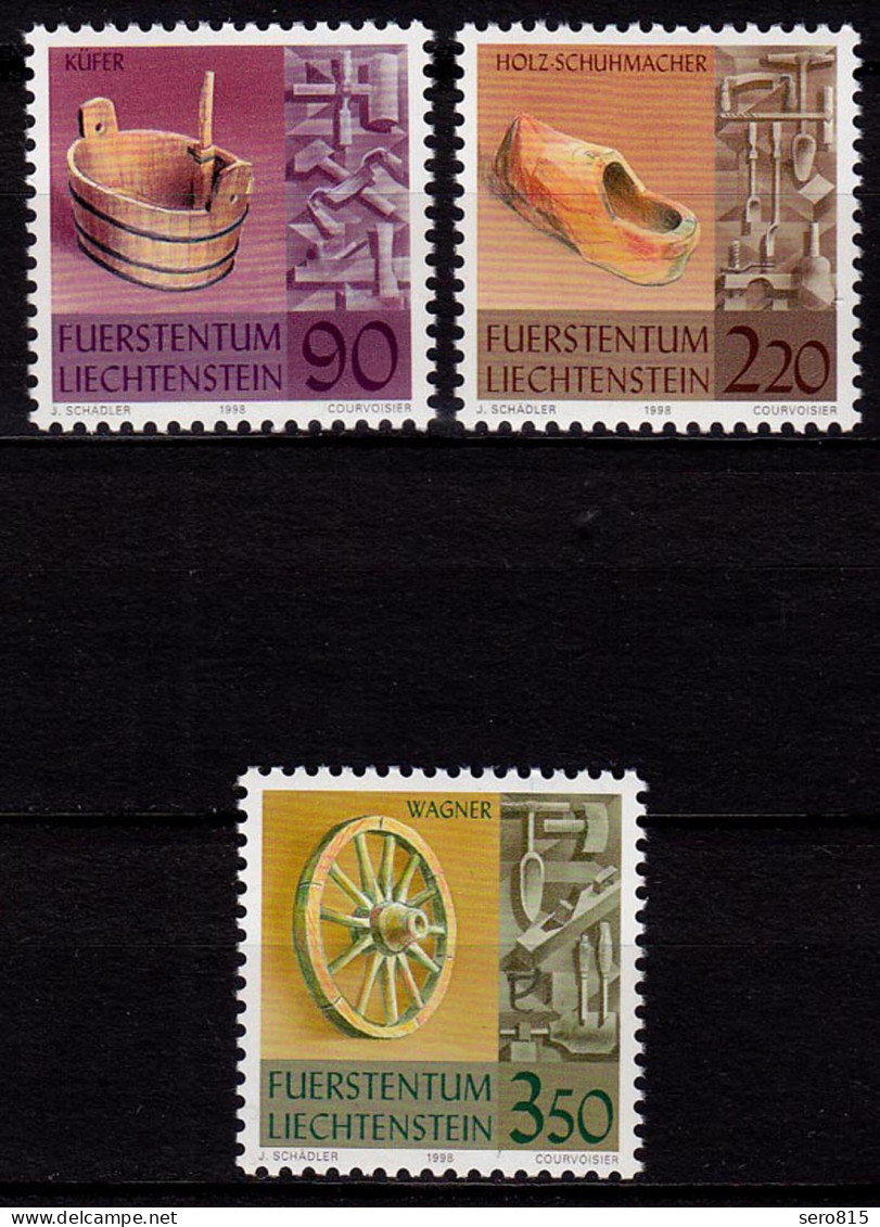 Liechtenstein Altes Handwerk 1998 Mi. 1180-82 ** Unter Postpreis  (c107 - Autres & Non Classés