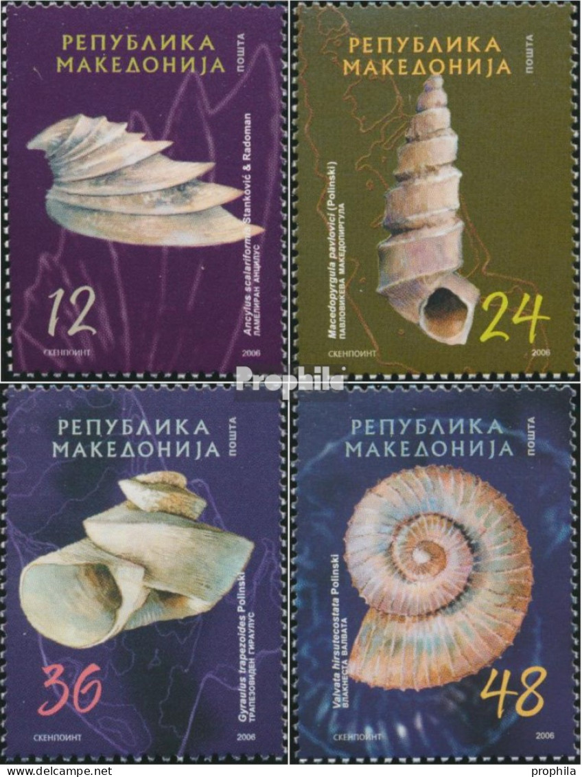 Makedonien 398-401 (kompl.Ausg.) Postfrisch 2006 Süßwasserschnecken - Makedonien