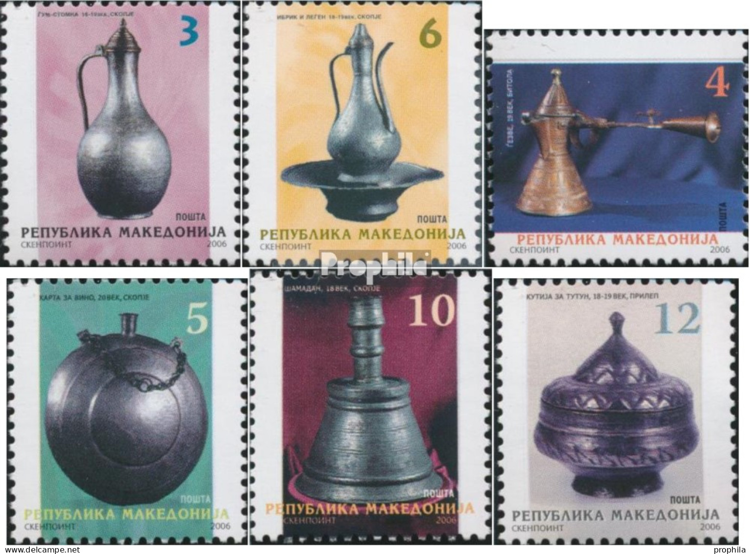 Makedonien 396-397,411-414 (kompl.Ausg.) Postfrisch 2006 Kunsthandwerk - Makedonien