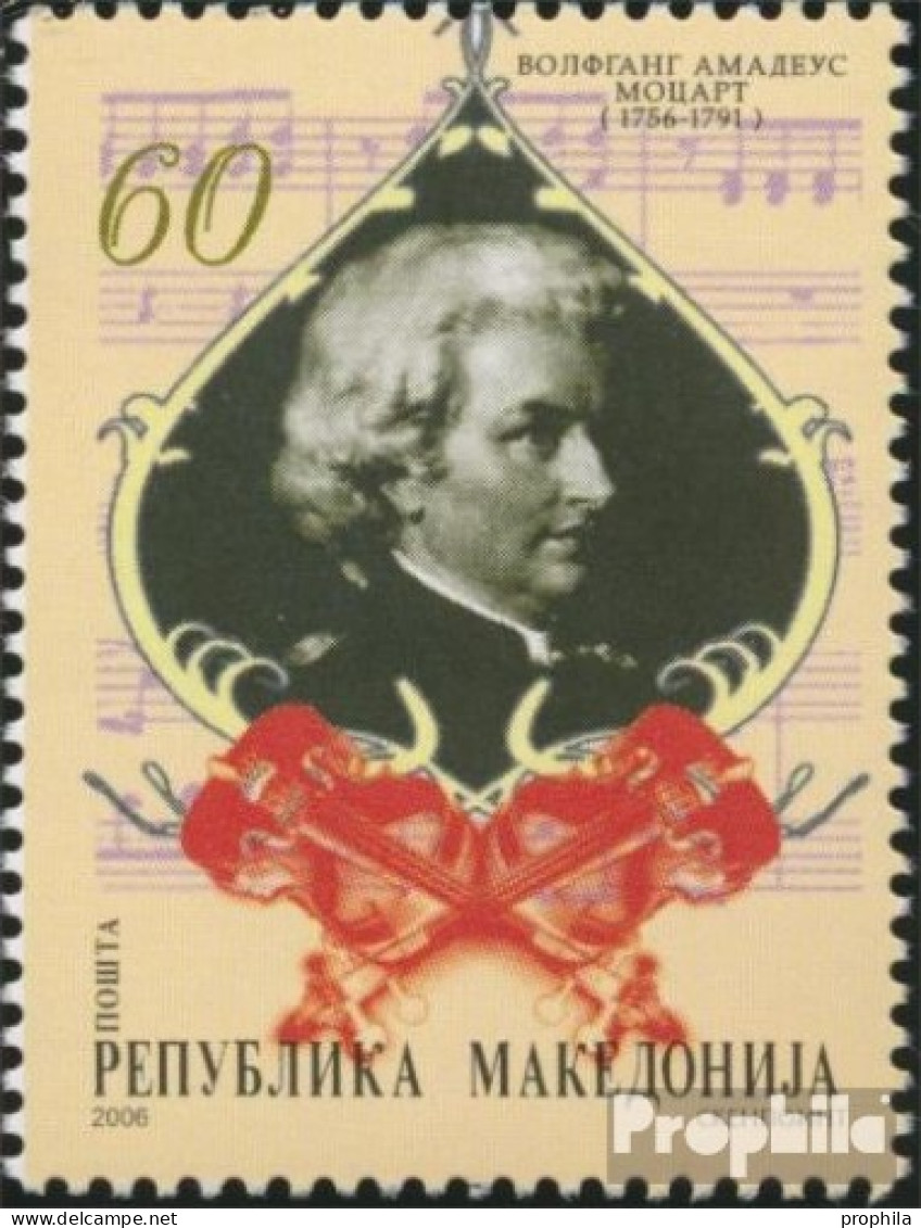 Makedonien 387 (kompl.Ausg.) Postfrisch 2006 Wolfgang Amadeus Mozart - Makedonien