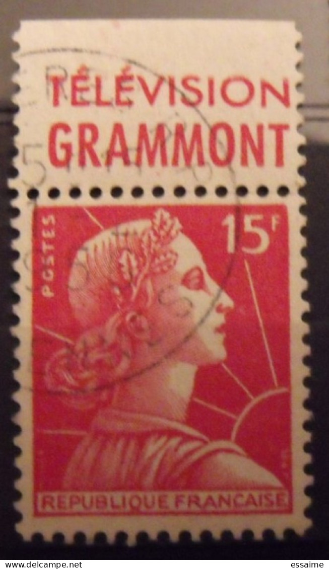 Timbre à Bande Publicitaire. Muller 1011a. 15 F. Pub Publicité Publicitaires Pubs Publicités Carnet. Télévision Grammont - Autres & Non Classés