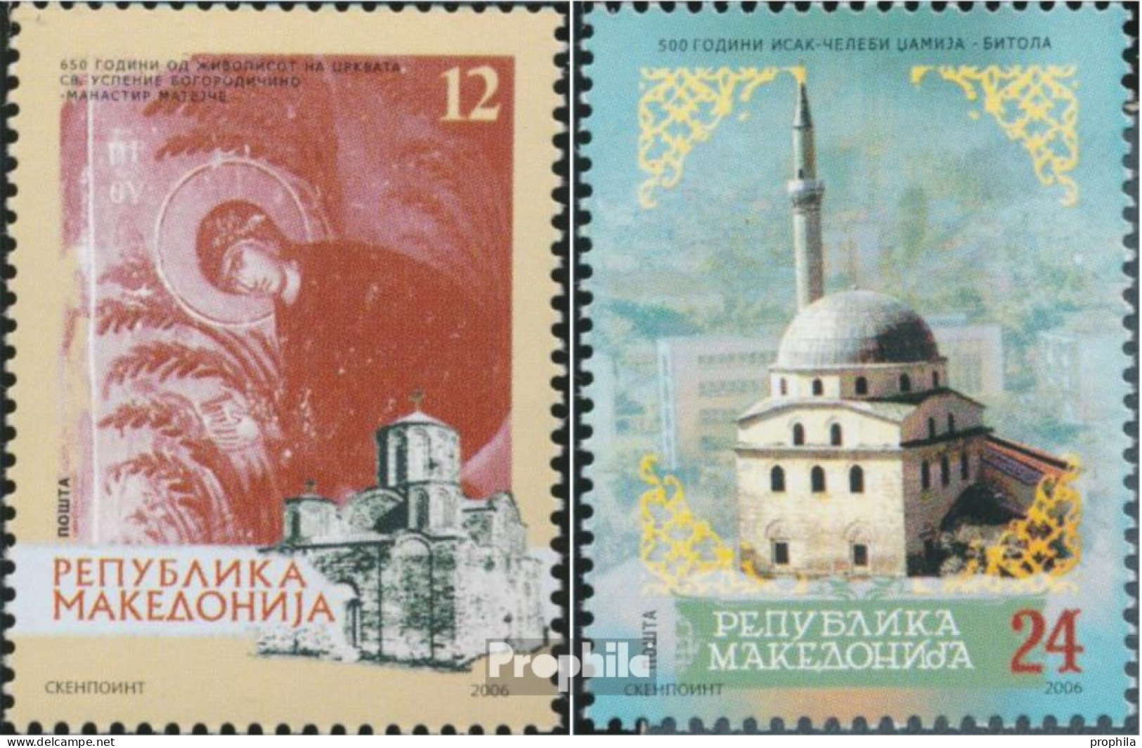 Makedonien 379-380 (kompl.Ausg.) Postfrisch 2006 Kulturelles Erbe - Macedonia