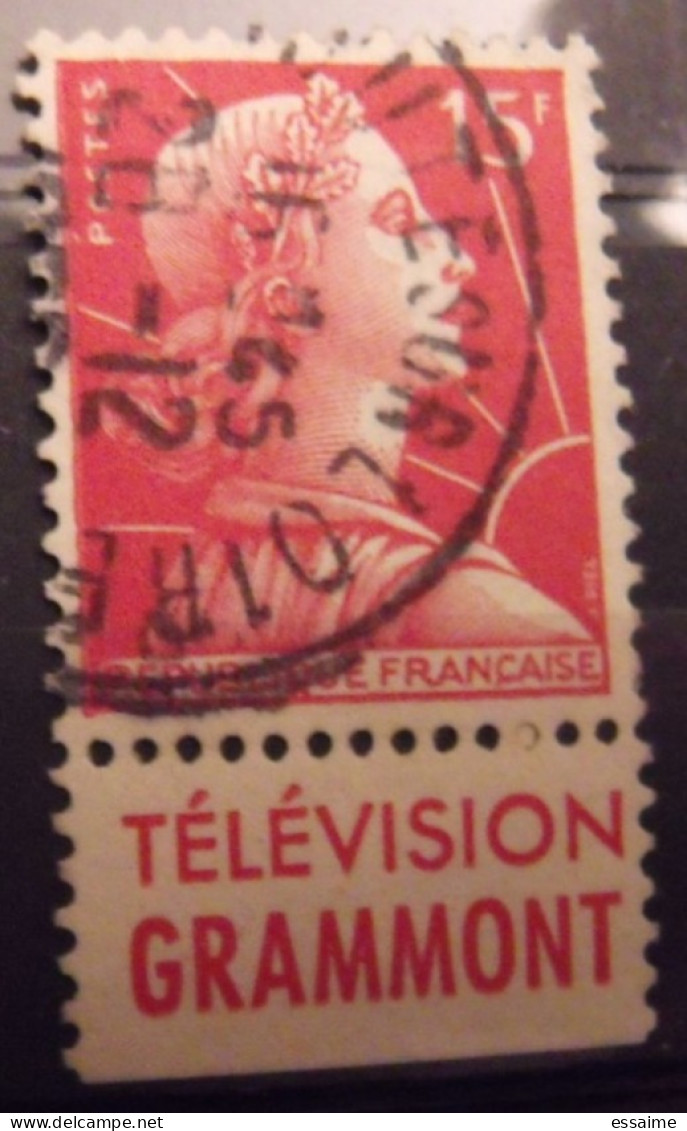 Timbre à Bande Publicitaire. Muller 1011a. 15 F. Pub Publicité Publicitaires Pubs Publicités Carnet. Télévision Grammont - Autres & Non Classés