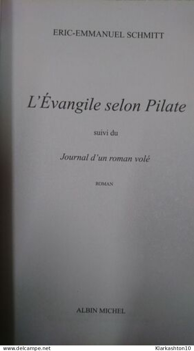 L Evangile Selon Pilate - Sonstige & Ohne Zuordnung