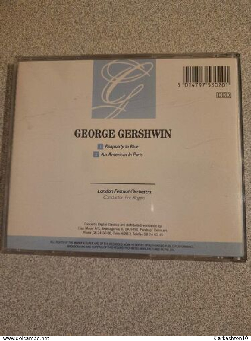 CD Gershwin - Rhapsody In Blue An American In Paris - Sonstige & Ohne Zuordnung