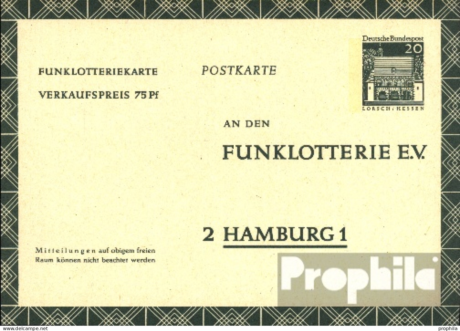 BRD FP13 Funklotterie-Postk. Gefälligkeitsgestempelt Gebraucht 1969 Bauwerke II - Postkaarten - Gebruikt