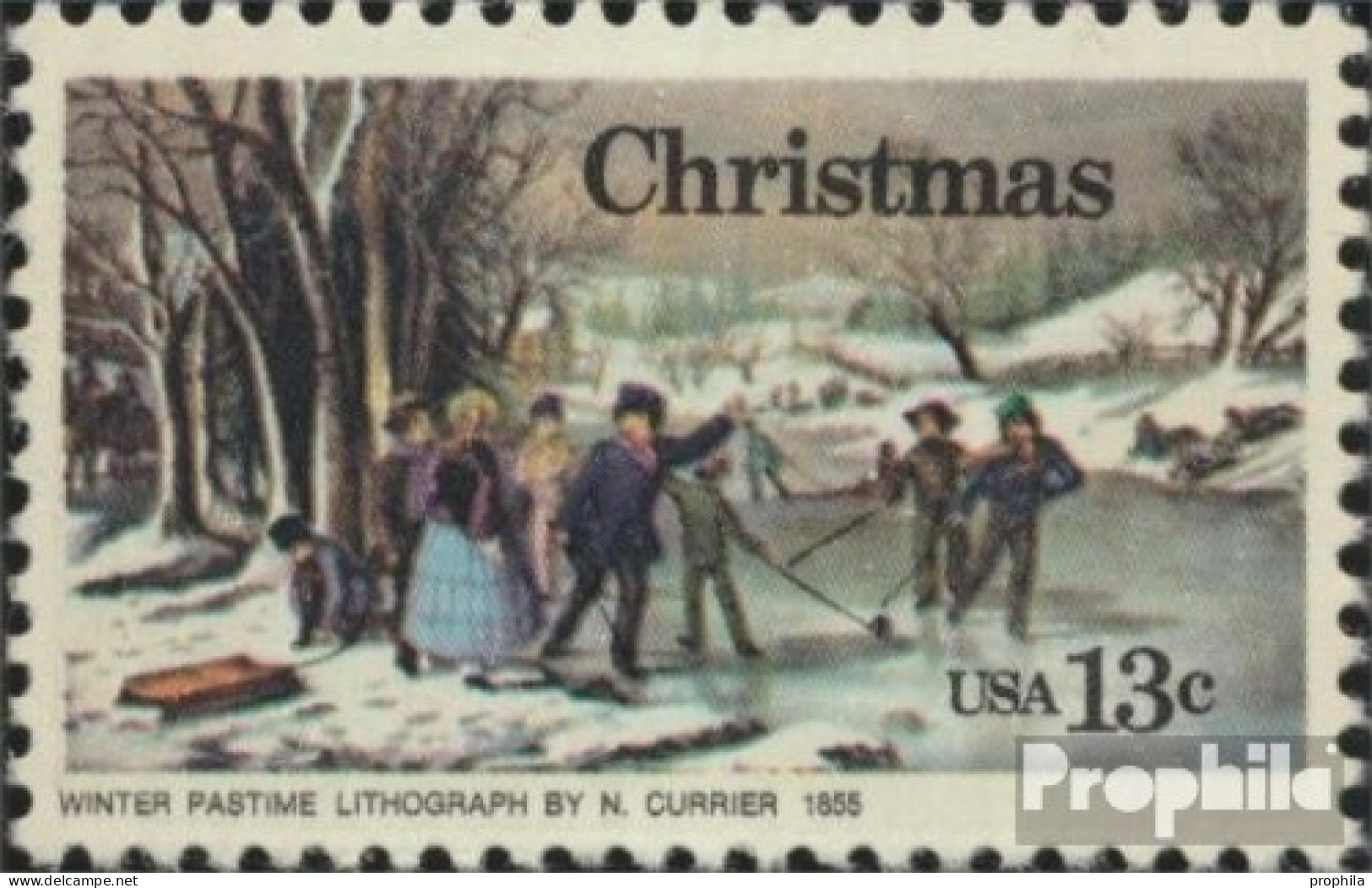 USA 1288b Postfrisch 1976 Weihnachten: Gemälde - Ungebraucht