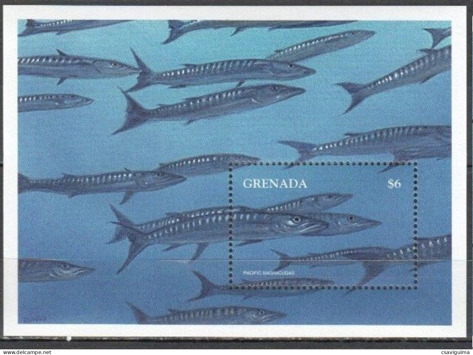 Grenada - 1997 - Fishes: Barracudas  - Yv Bf 438 - Poissons