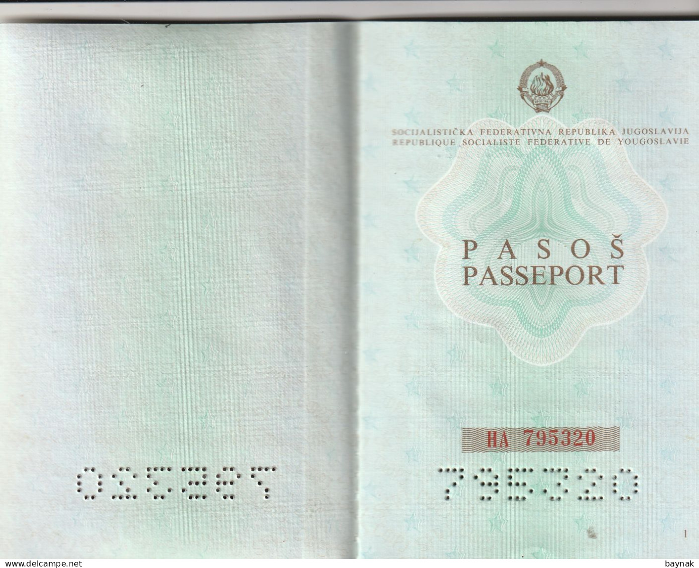 P303 -   SFR YUGOSLAVIA  --  CROATIA  --  PASSPORT    -  LADY  - 1991  / MIX PASSPORT:  YUGOSLAVIA  + CROATIA - Historische Documenten