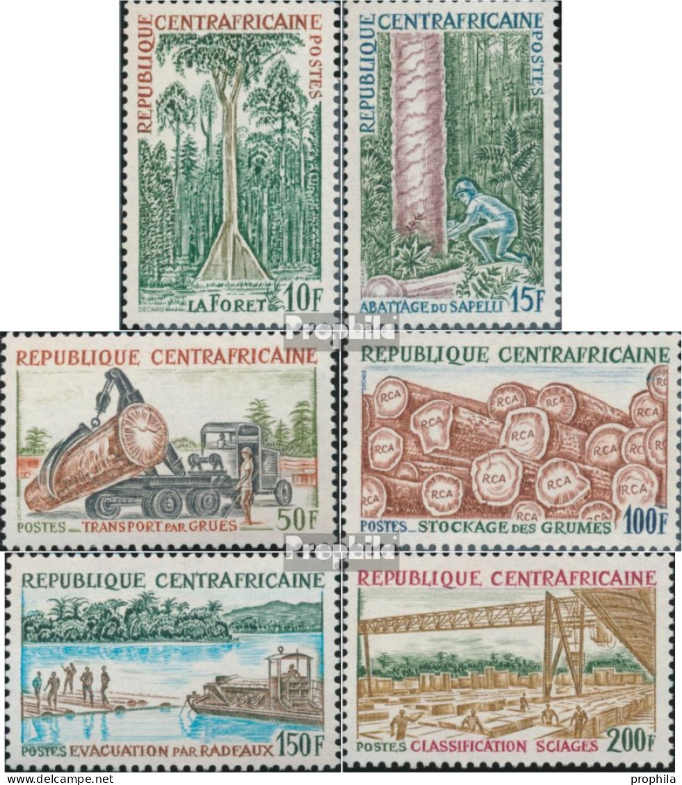 Zentralafrikanische Republik 387-392 (kompl.Ausg.) Postfrisch 1975 Holzindustrie - Centrafricaine (République)