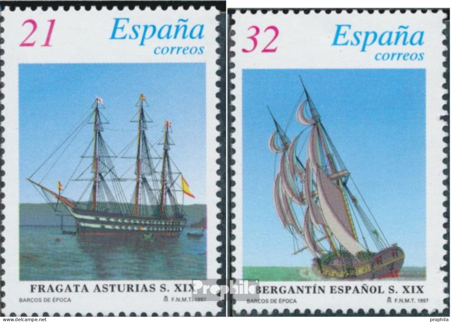 Spanien 3318,3319 (kompl.Ausg.) Postfrisch 1997 Schiffe - Unused Stamps