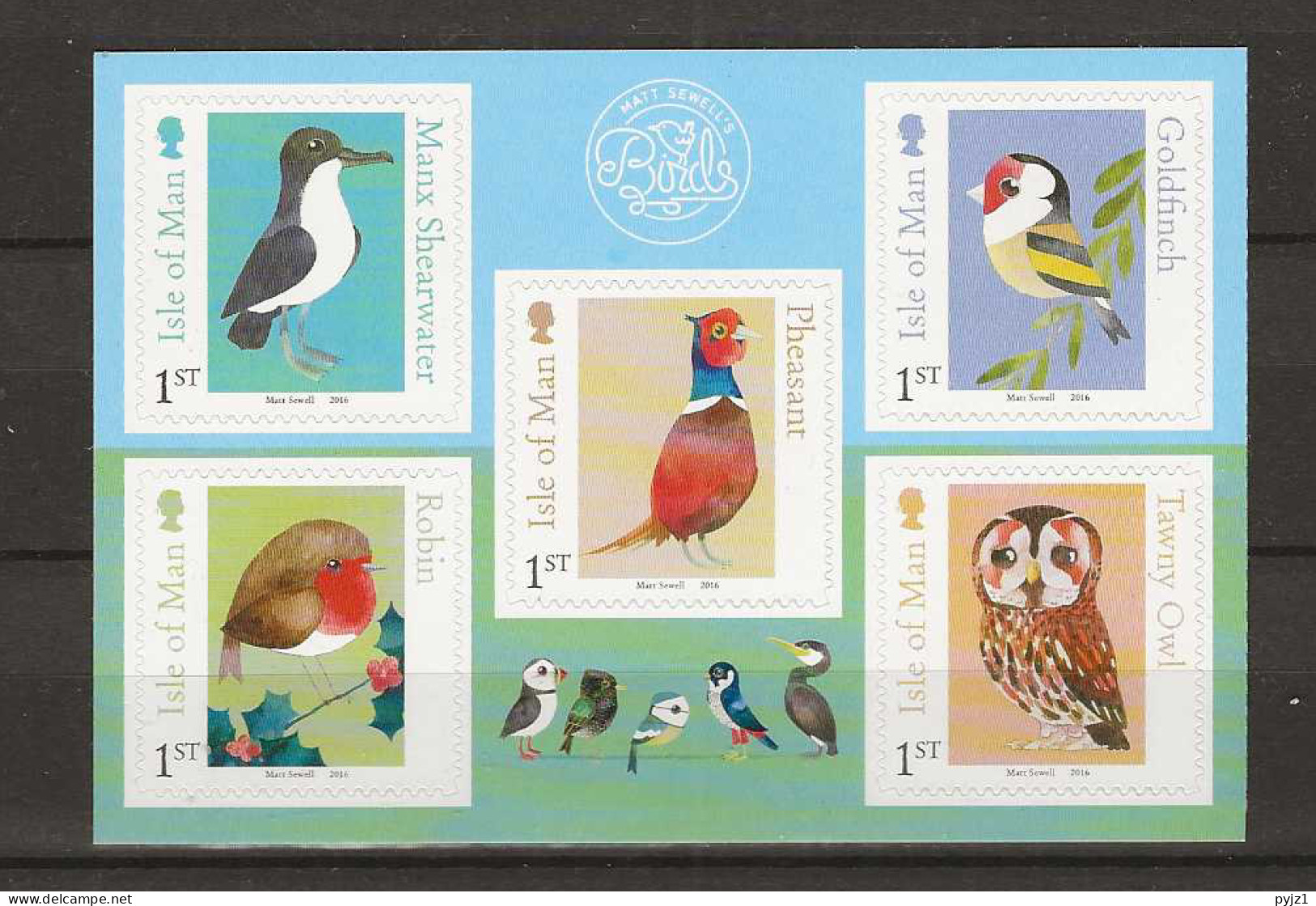 2016 MNH Isle Of Man 2138-42 Postfris** - Isle Of Man