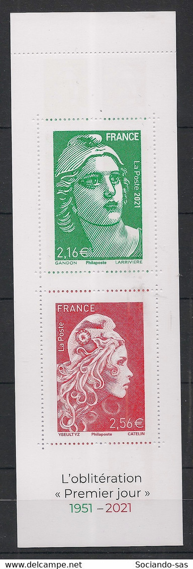 FRANCE - 2021 - N°YT. C1528 - Carnet Marianne De Gandon + L'engagée - Neuf Luxe ** / MNH / Postfrisch - Autres & Non Classés