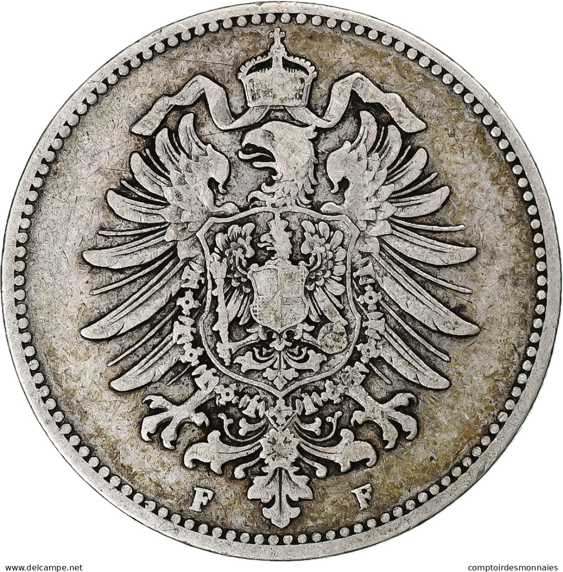 Allemagne, Wilhelm I, Mark, 1874, Stuttgart, Argent, TB+, KM:7 - 1 Mark