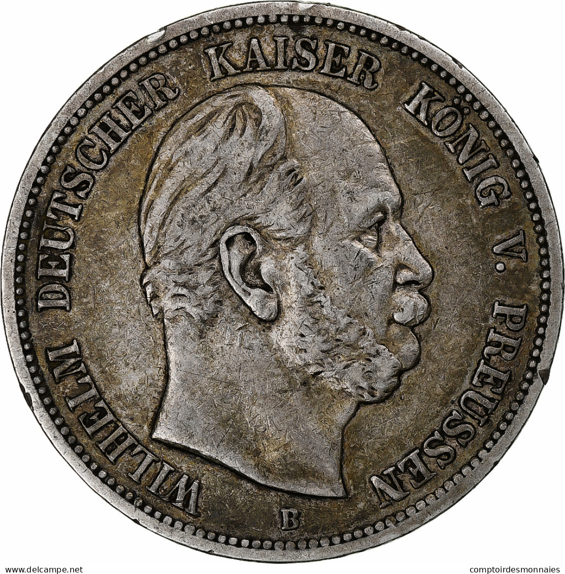 Allemagne, Wilhelm I, 5 Mark, 1875, Hannover, Argent, TTB - Sonstige & Ohne Zuordnung