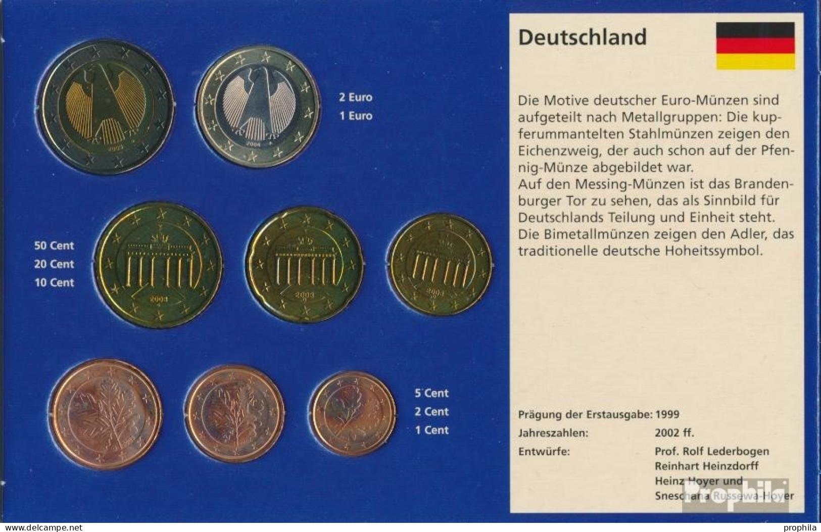 BRD 2003 Stgl./unzirkuliert Kursmünzensatz Gemischte Buchstaben 2003 Euro Nachauflage - Duitsland