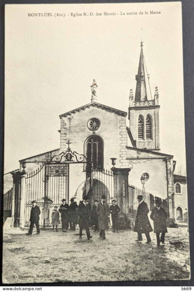 Montluel Eglise ND Des Marais  - Sortie De La Messe - Montluel