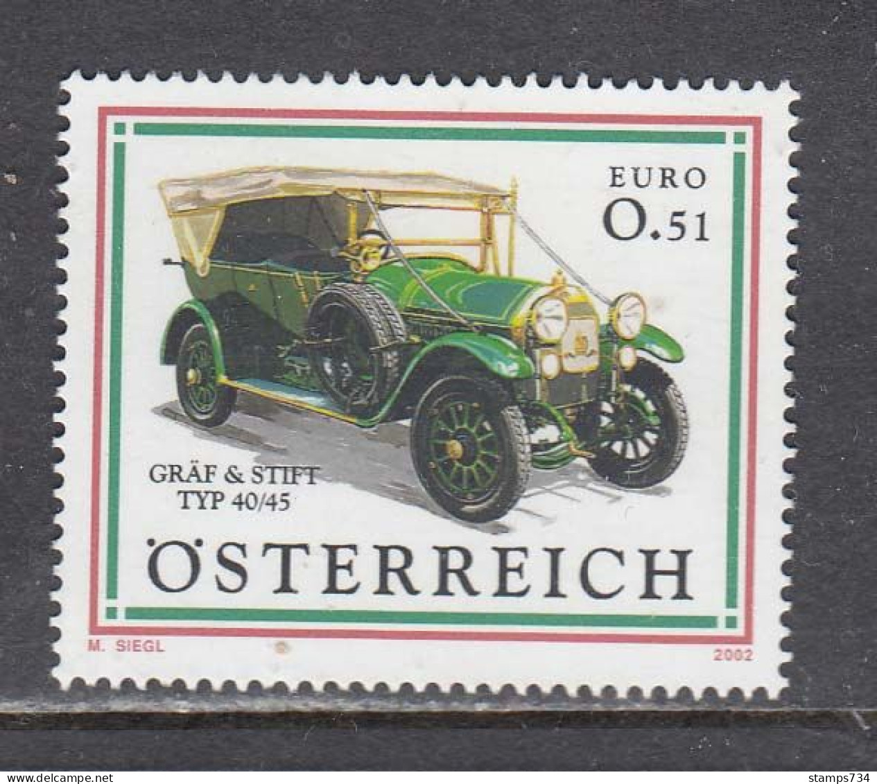 Austria 2002 - Automobile, Mi-Nr. 2392, MNH** - Unused Stamps