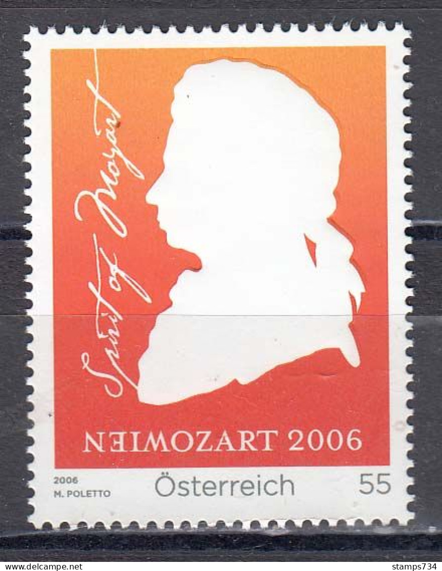 Austria 2006 - 250th Birthday Of Wolfgang Amadeus Mozart, Mi-Nr. 2572, MNH** - Neufs