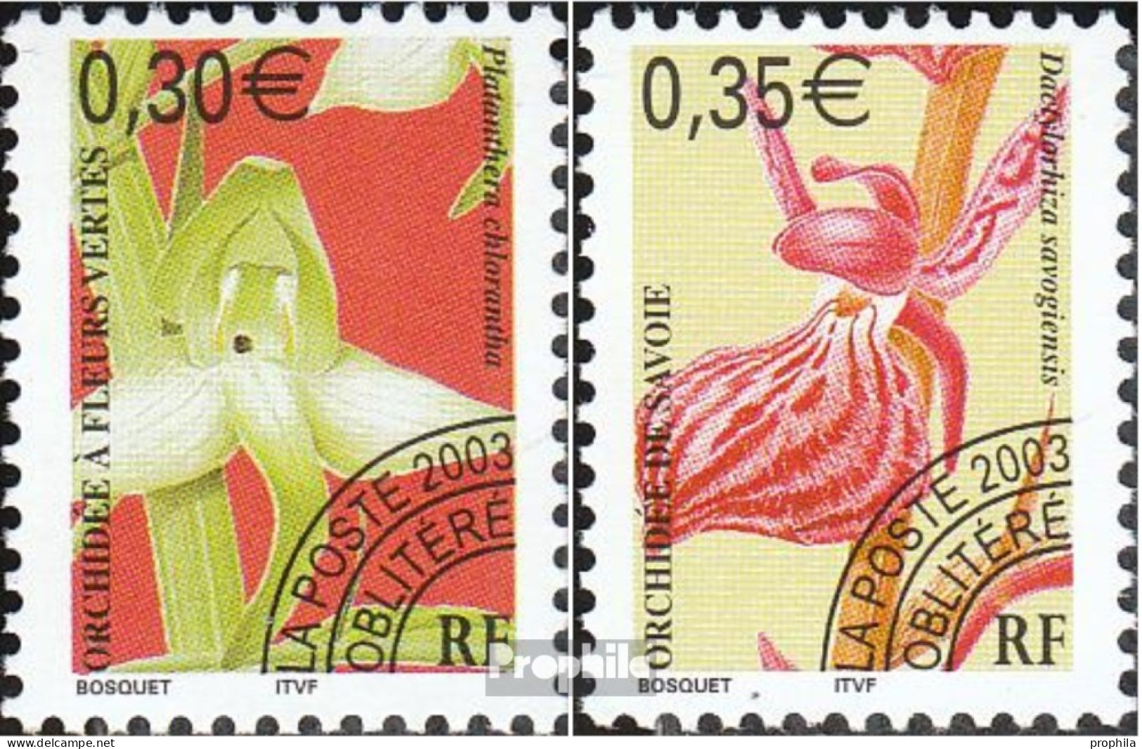 Frankreich 3715-3716 (kompl.Ausg.) Postfrisch 2003 Orchideen - Ungebraucht