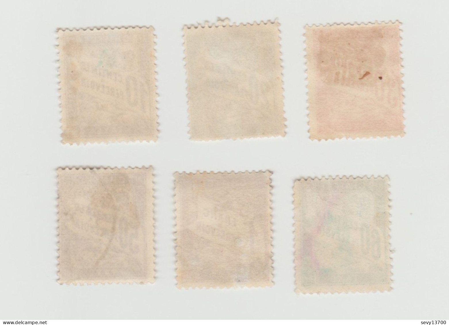 France 6 Timbres Taxe à Percevoir 1893-1935 Type DUVAL - 10c 20c 30c 50c 60c 1fr - 1859-1959 Oblitérés