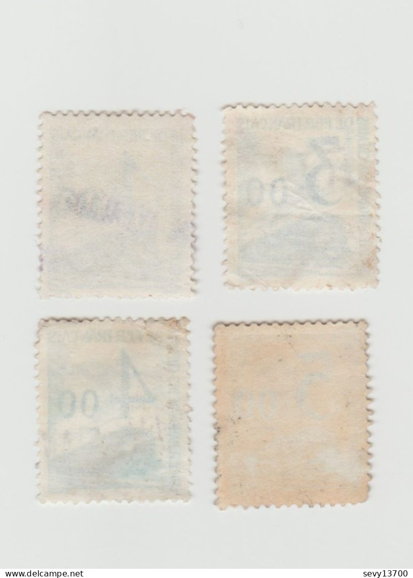 France 4 Timbres Colis Postaux SNCF N° 45 N° 44 N° 43 N° 41 Année 1960 - Gebraucht