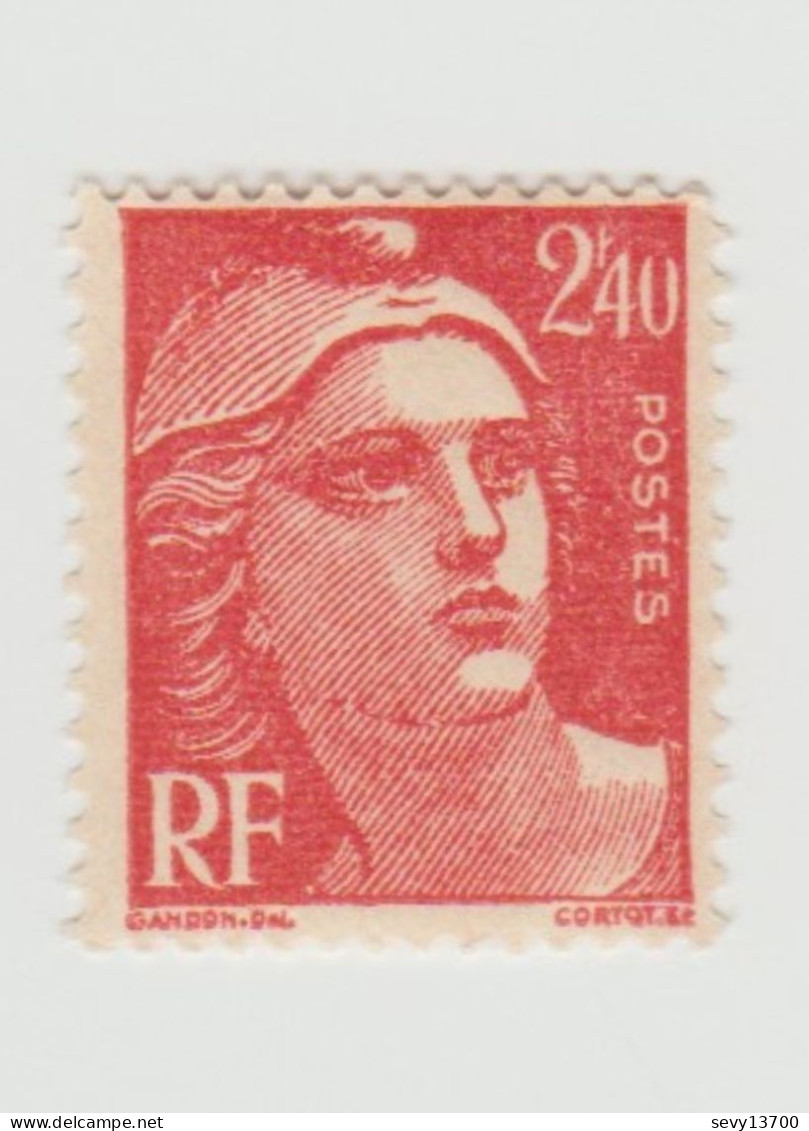 France Variété YT N° 714 Neuf Marianne De Gandon Le 0 De 2f40 Non Fermé Et Le Haut Du Bonnet Séparé - Usati