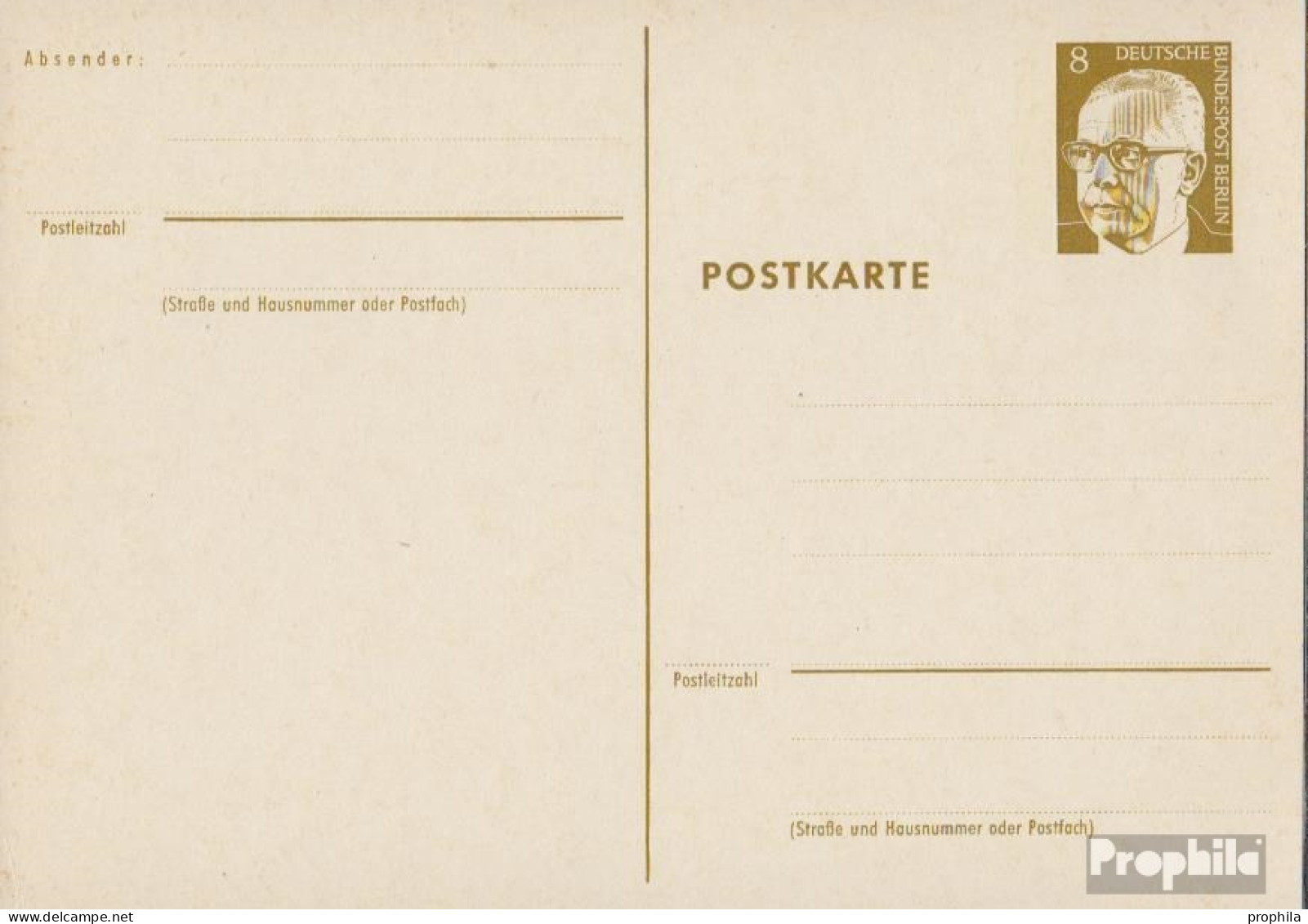 Berlin (West) P80 Amtliche Postkarte Gefälligkeitsgestempelt Gebraucht 1971 Heinemann - Cartoline - Usati