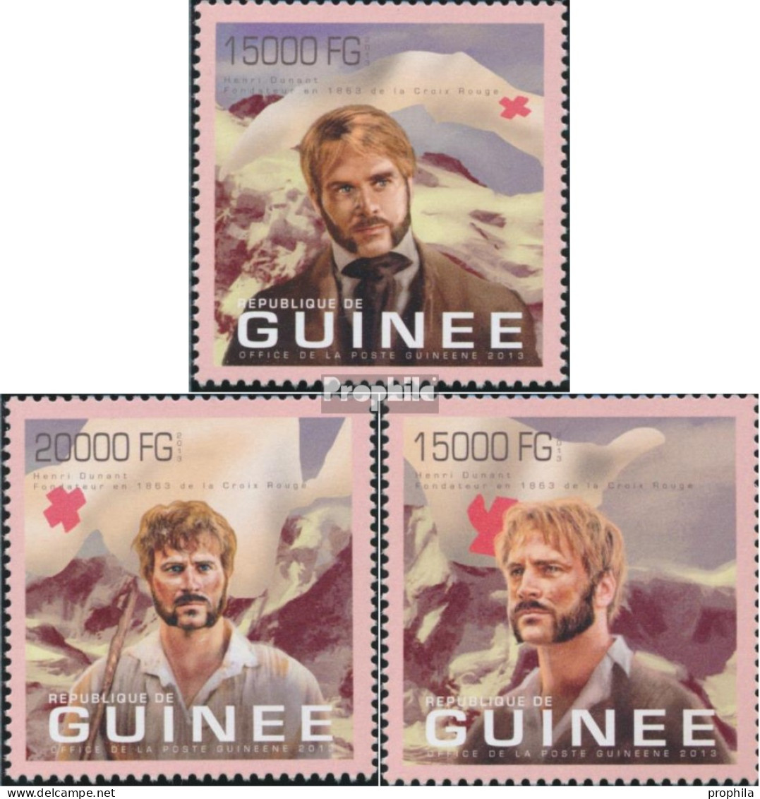 Guinea 9882-9884 (kompl. Ausgabe) Postfrisch 2013 Henri Dunant - Guinea (1958-...)