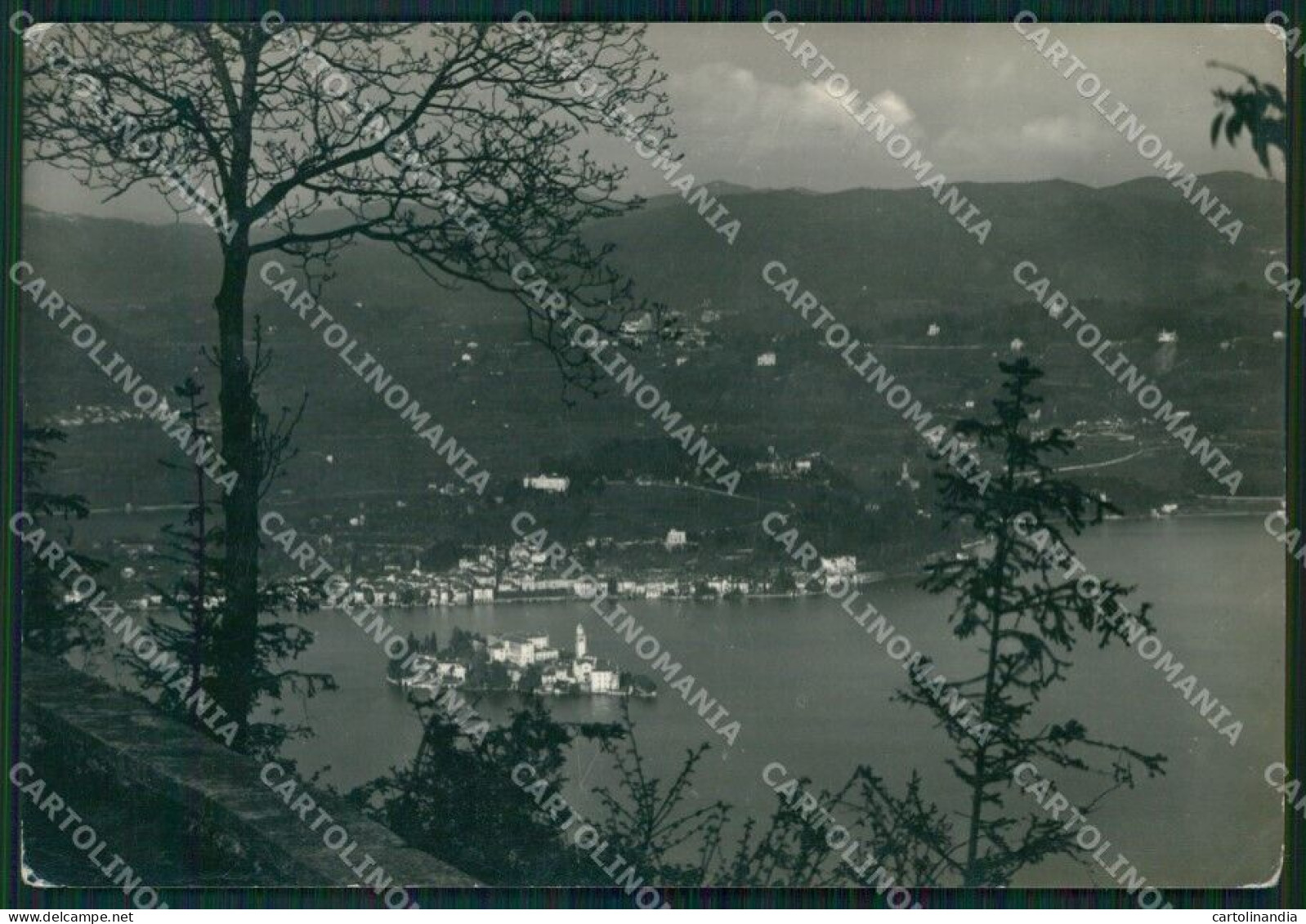 Novara Isola San Giulio Lago D'Orta PIEGHINA FG Foto Cartolina KB5457 - Novara