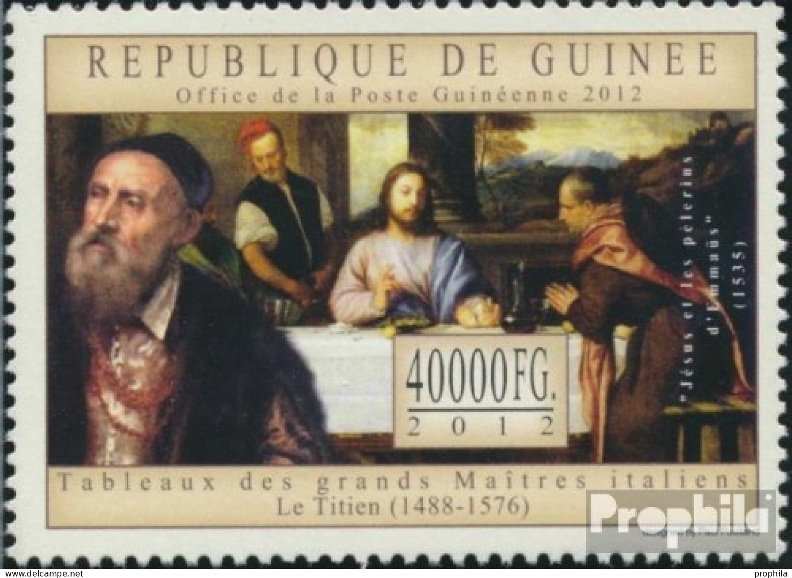 Guinea 9465 (kompl. Ausgabe) Postfrisch 2012 Gemälde Italienischer Meister - Guinea (1958-...)