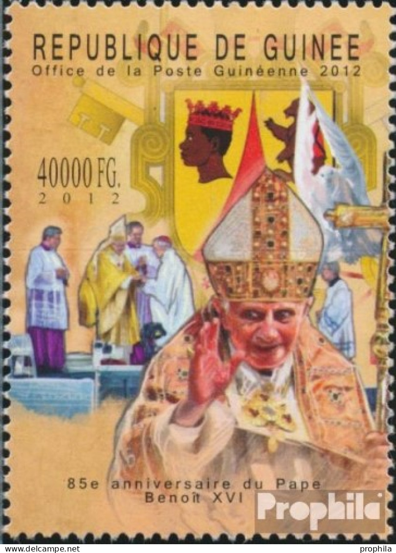 Guinea 9378 (kompl. Ausgabe) Postfrisch 2012 Papst Benedikt XVI. - Guinea (1958-...)