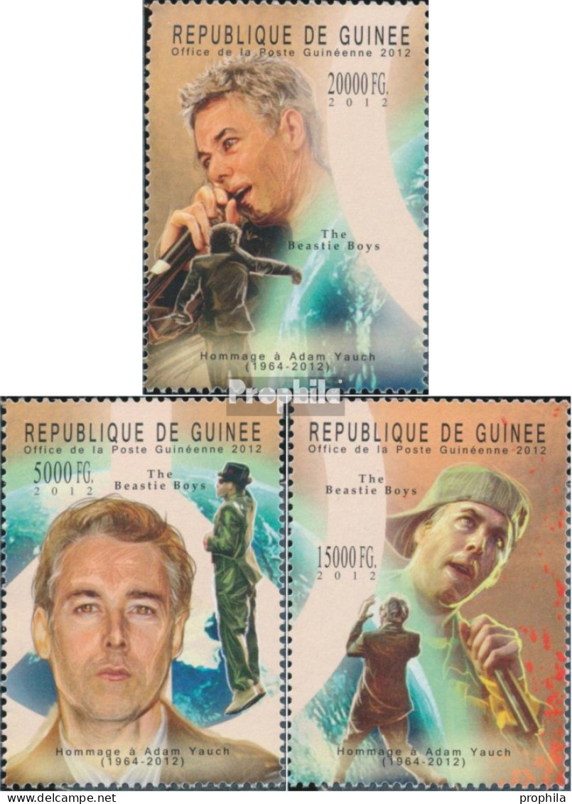 Guinea 9368-9370 (kompl. Ausgabe) Postfrisch 2012 Adam Yauch (1964-2012) - Guinea (1958-...)