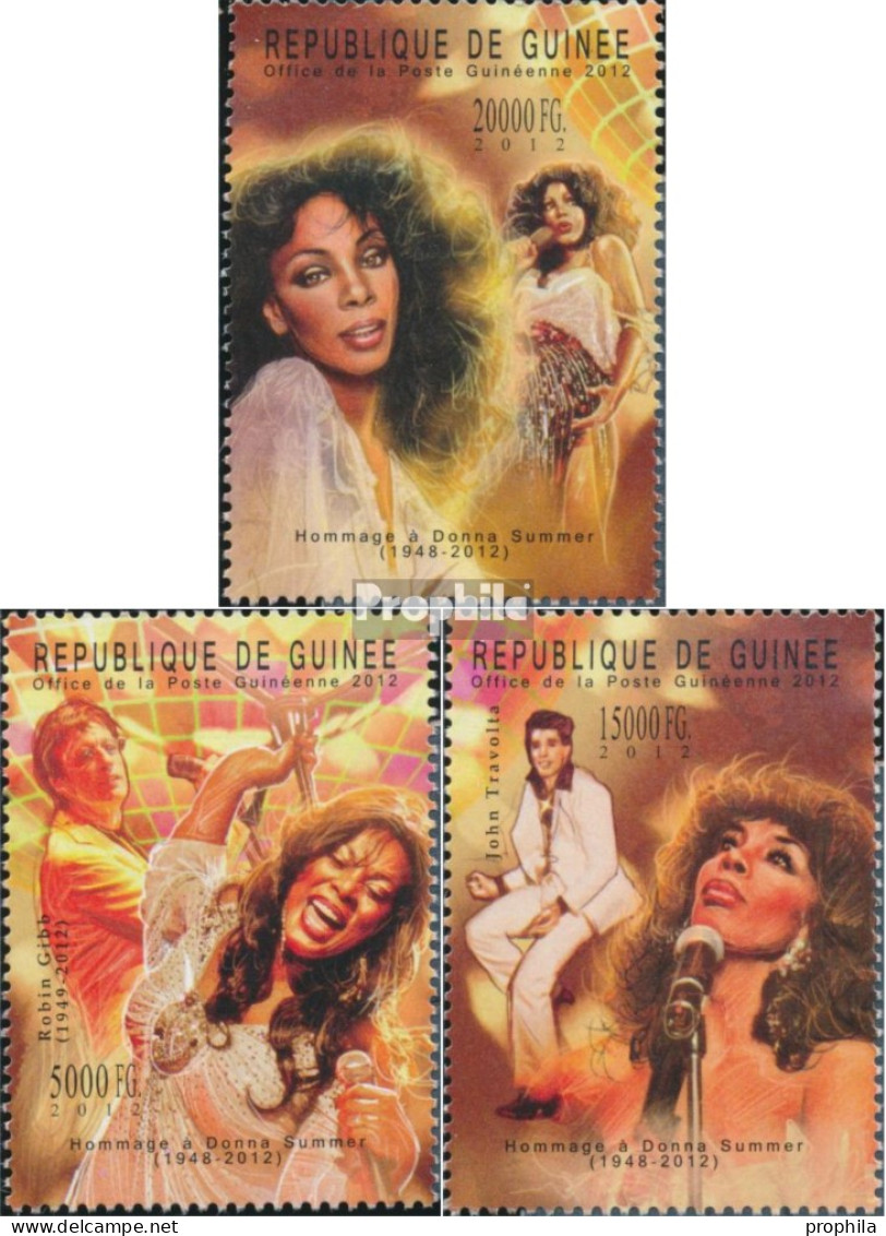 Guinea 9364-9366 (kompl. Ausgabe) Postfrisch 2012 Donna Summer - Guinea (1958-...)