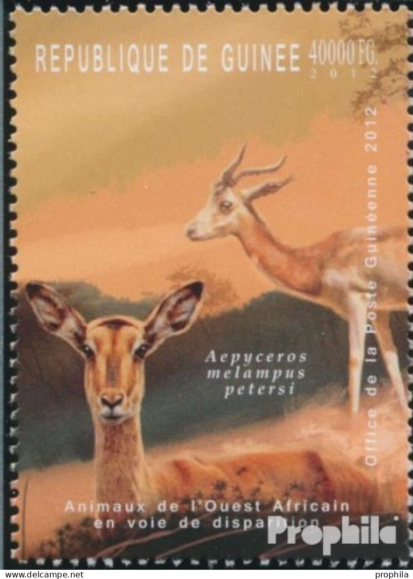 Guinea 9193 (kompl. Ausgabe) Postfrisch 2012 Gefährdete Tiere Westafrikas - Guinée (1958-...)
