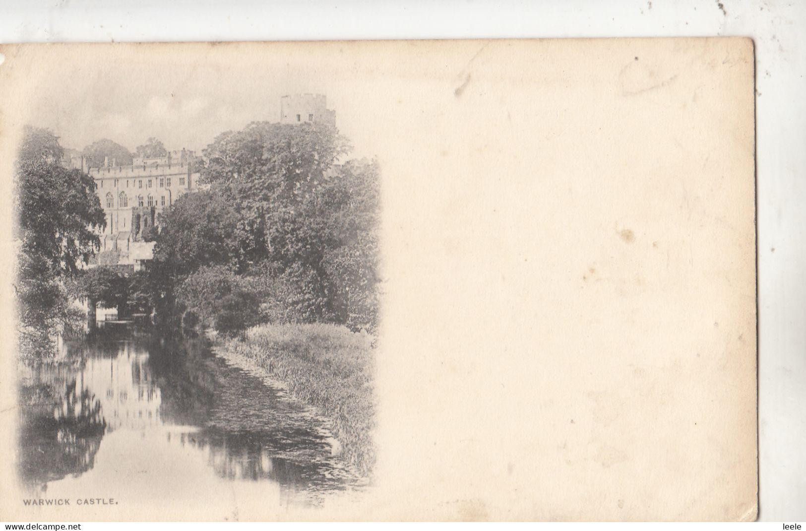 A38. Vintage Undivided Postcard. Warwick Castle. - Warwick