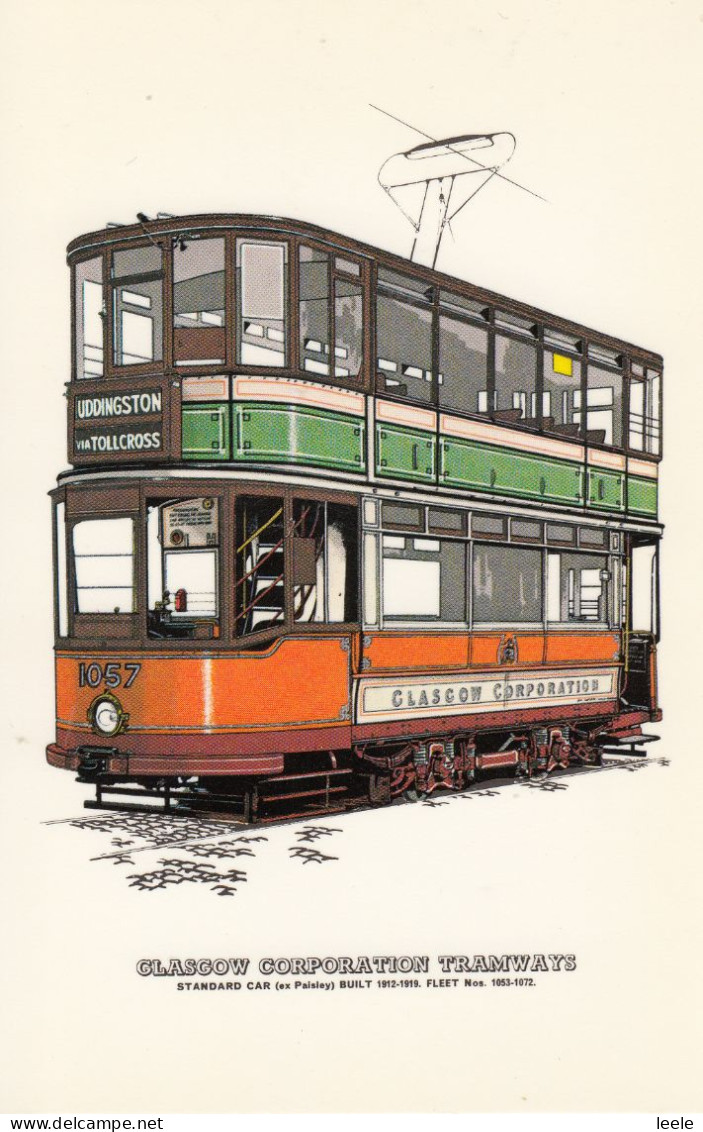 A41. Nostalgia Postcard.Glasgow Corporation Tramways. - Tranvía
