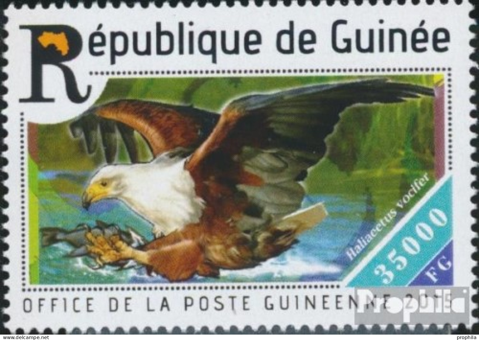 Guinea 11052 (kompl. Ausgabe) Postfrisch 2015 Raubvögel - Guinea (1958-...)