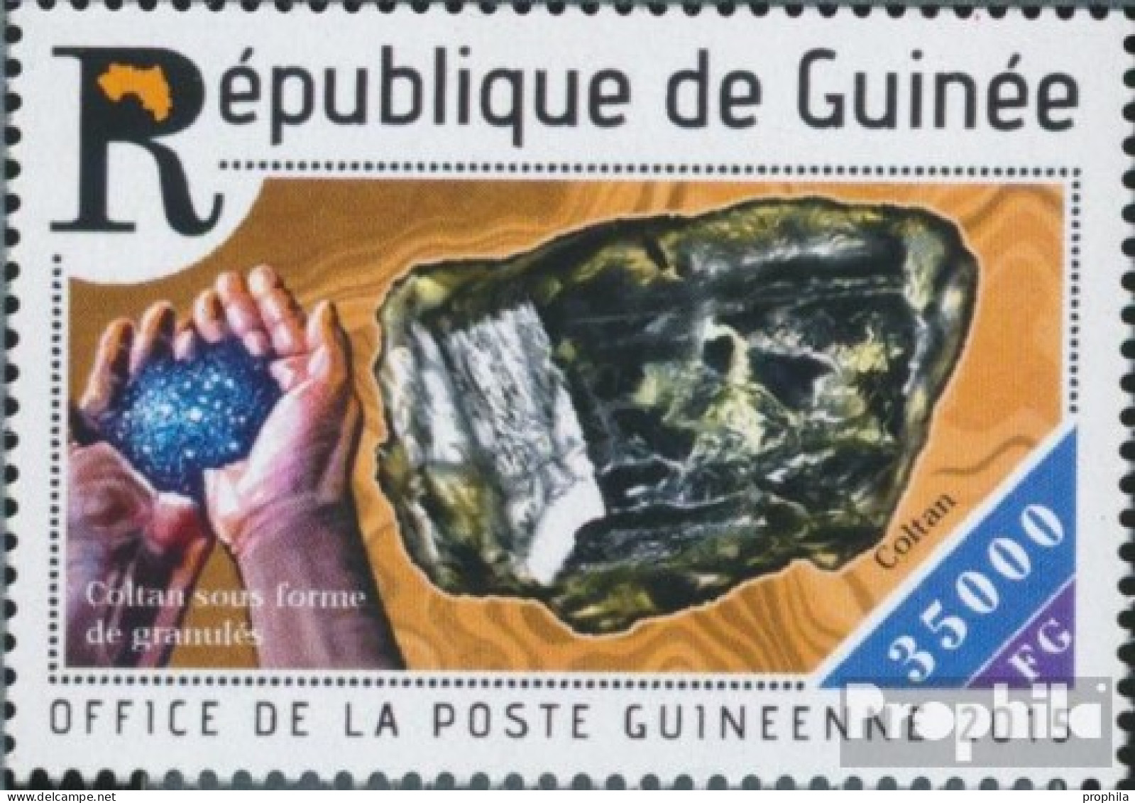 Guinea 11037 (kompl. Ausgabe) Postfrisch 2015 Mineralien - Guinea (1958-...)