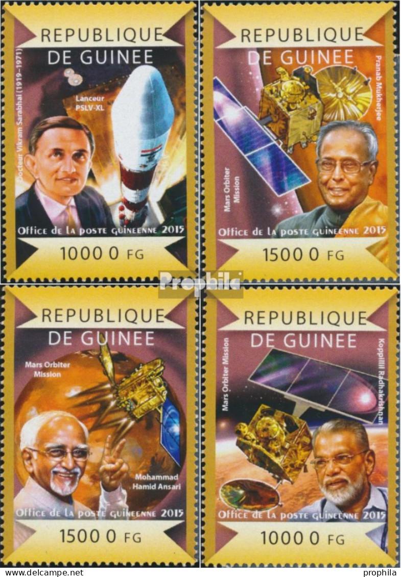 Guinea 11002-11005 (kompl. Ausgabe) Postfrisch 2015 Marsforschungssonde - República De Guinea (1958-...)