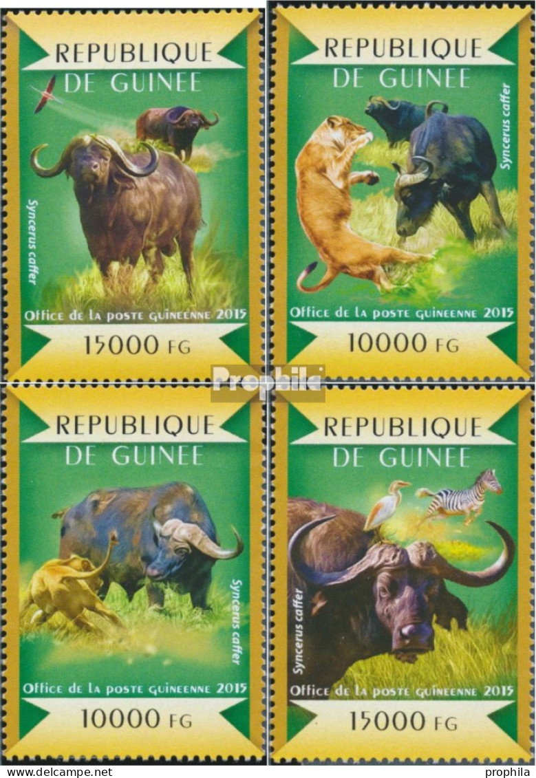Guinea 10942-10945 (kompl. Ausgabe) Postfrisch 2015 Büffel - Guinea (1958-...)