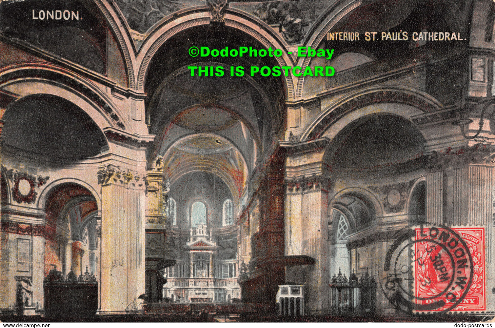 R430378 London. Interior St. Pauls Cathedral. 1907. Ducal Series. C. M. 1907 - Autres & Non Classés