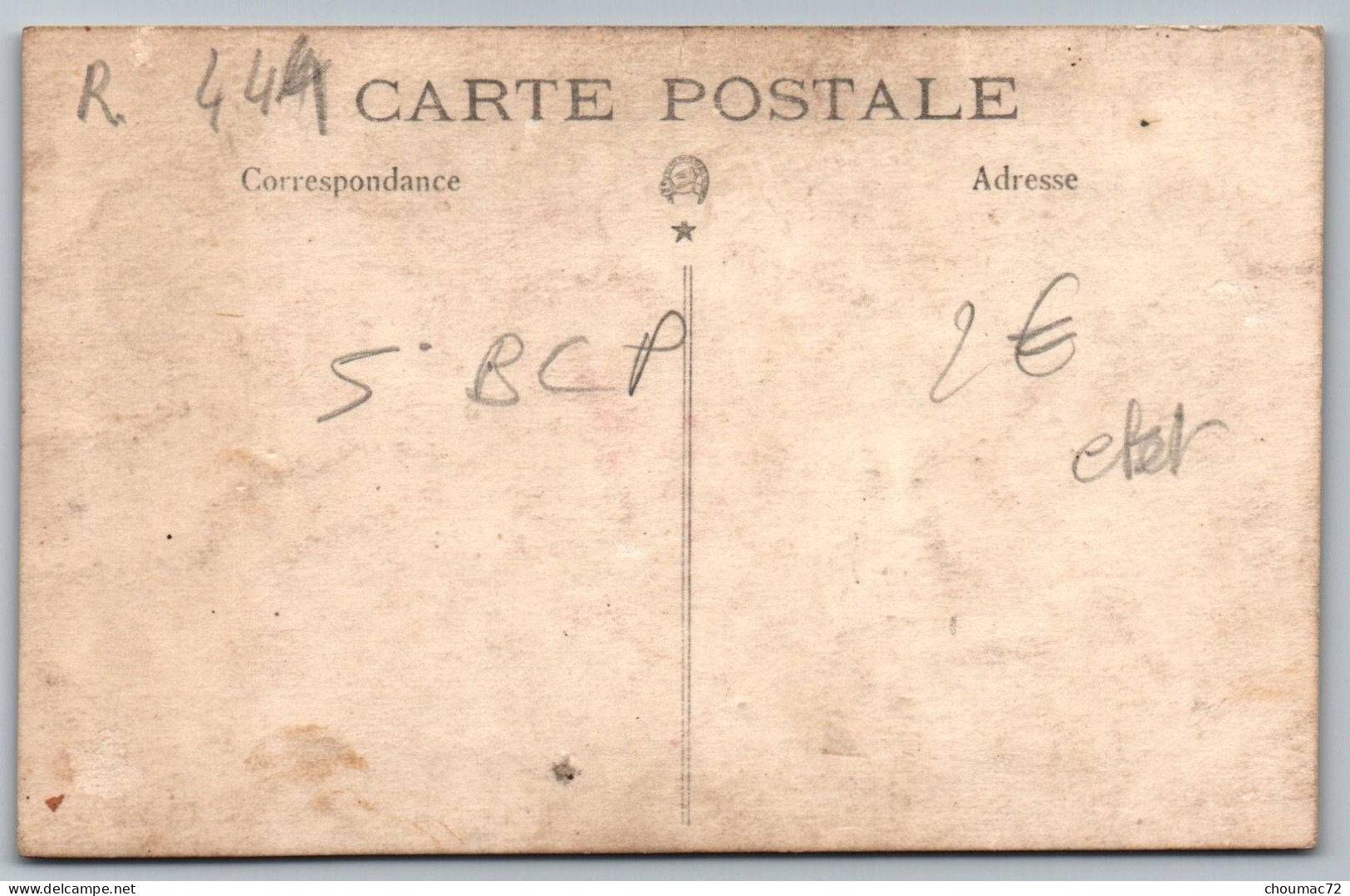 (Régiments) 444, Carte Photo, 5e BCP Bataillon De Chasseurs à Pied, état !!! - Regimenten