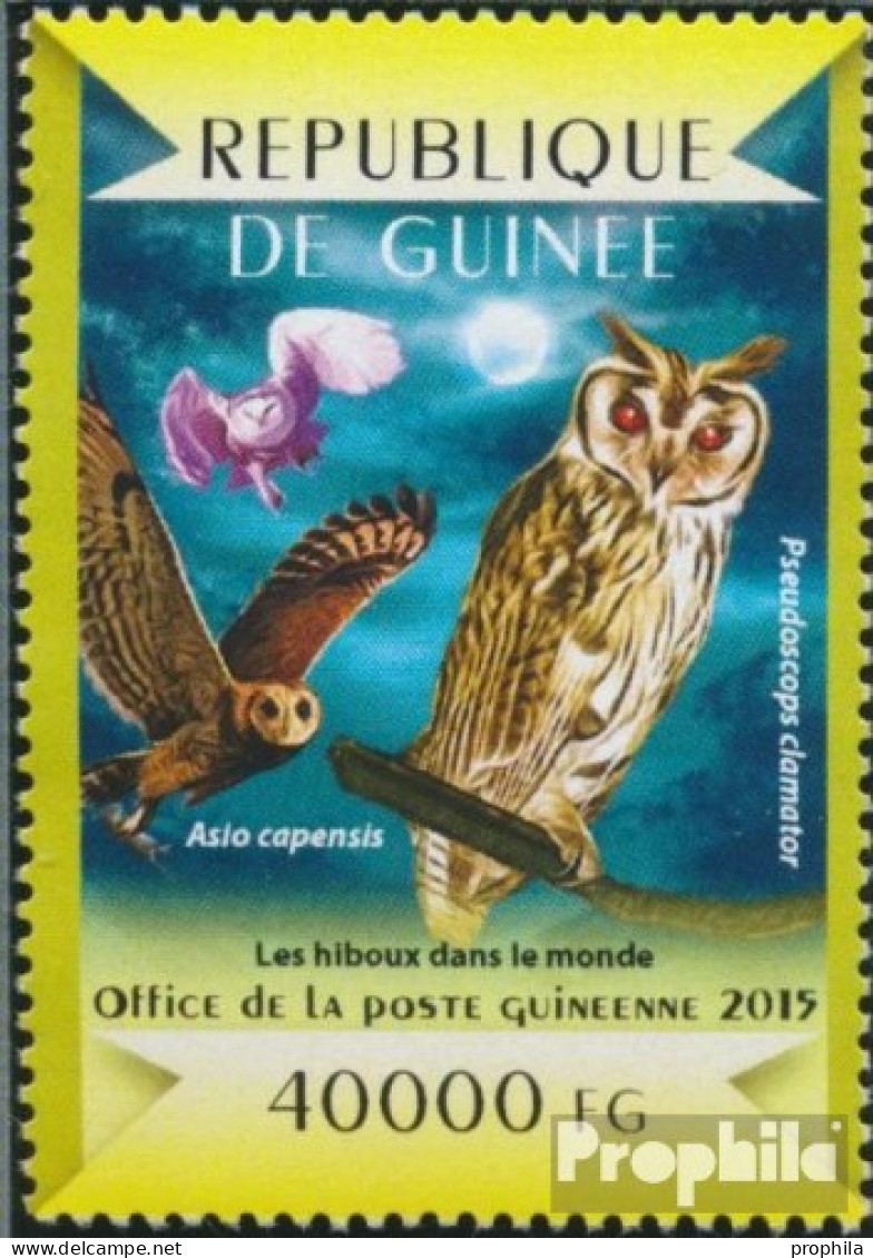 Guinea 10941 (kompl. Ausgabe) Postfrisch 2015 Eulen - República De Guinea (1958-...)