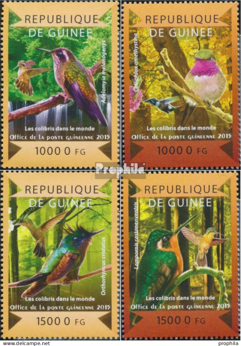 Guinea 10932-10935 (kompl. Ausgabe) Postfrisch 2015 Kolibris - República De Guinea (1958-...)