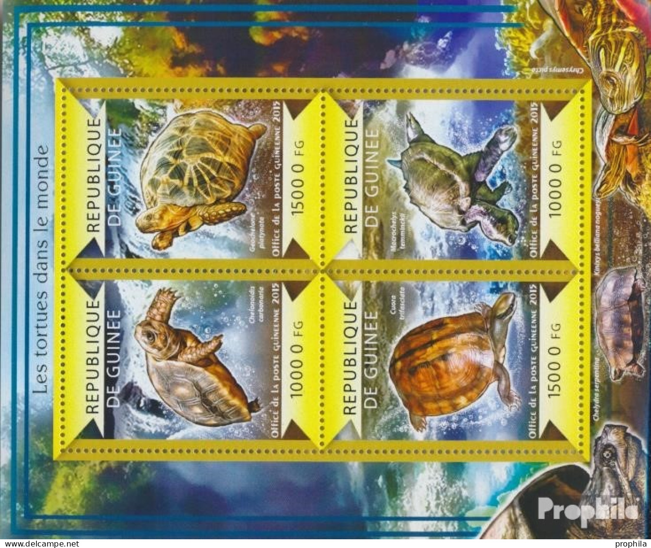 Guinea 10927-10930 Kleinbogen (kompl. Ausgabe) Postfrisch 2015 Schildkröten - República De Guinea (1958-...)