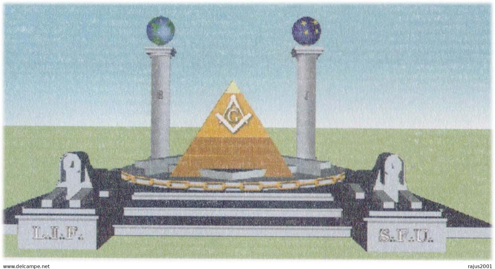Grand Lodge Of Salvador, Seeing Eye, Freemasonry, Masonic Lodge El Salvador RARE LIMITED EDITION FDC LAST ONE IN STOCK - Massoneria